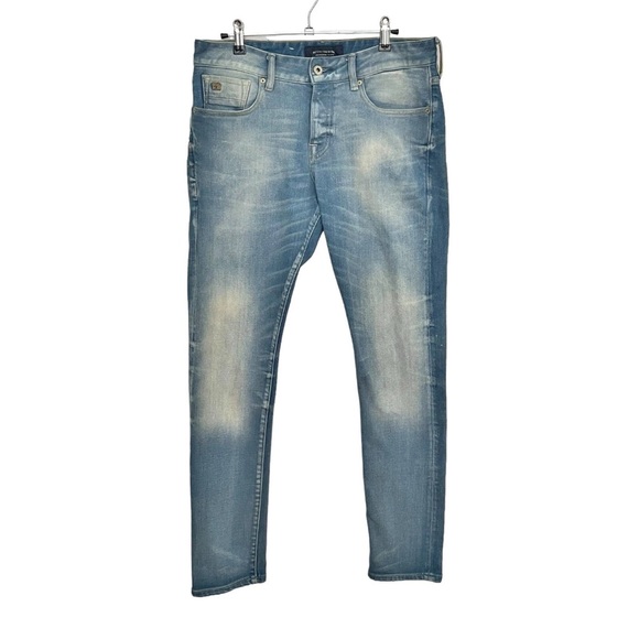 Scotch & Soda Ralston Slim Straight Leg Distressed Blue Denim Jeans W30 L32